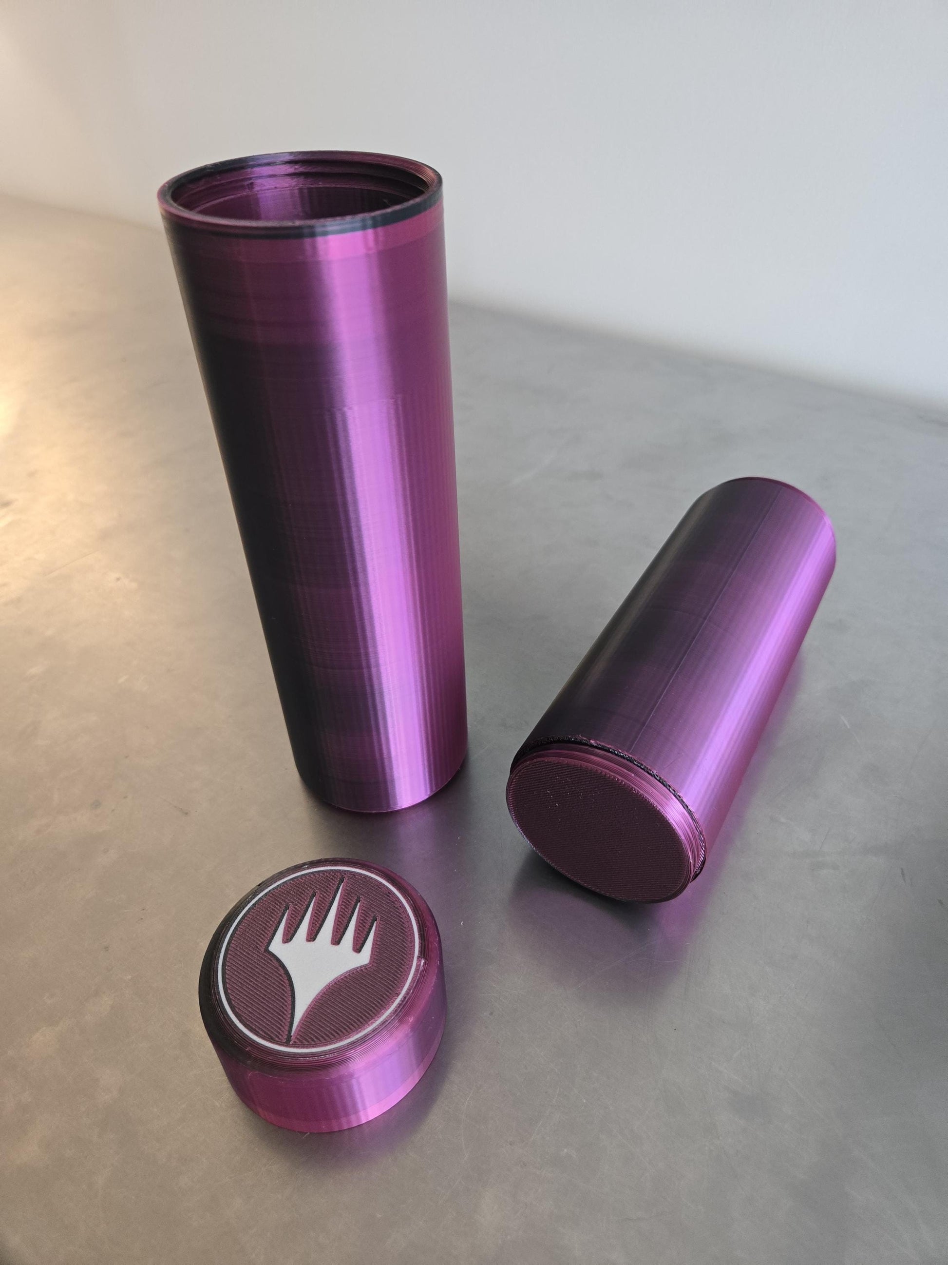 Handmade MTG Playmat Tube: 3D Printed Dice Storage