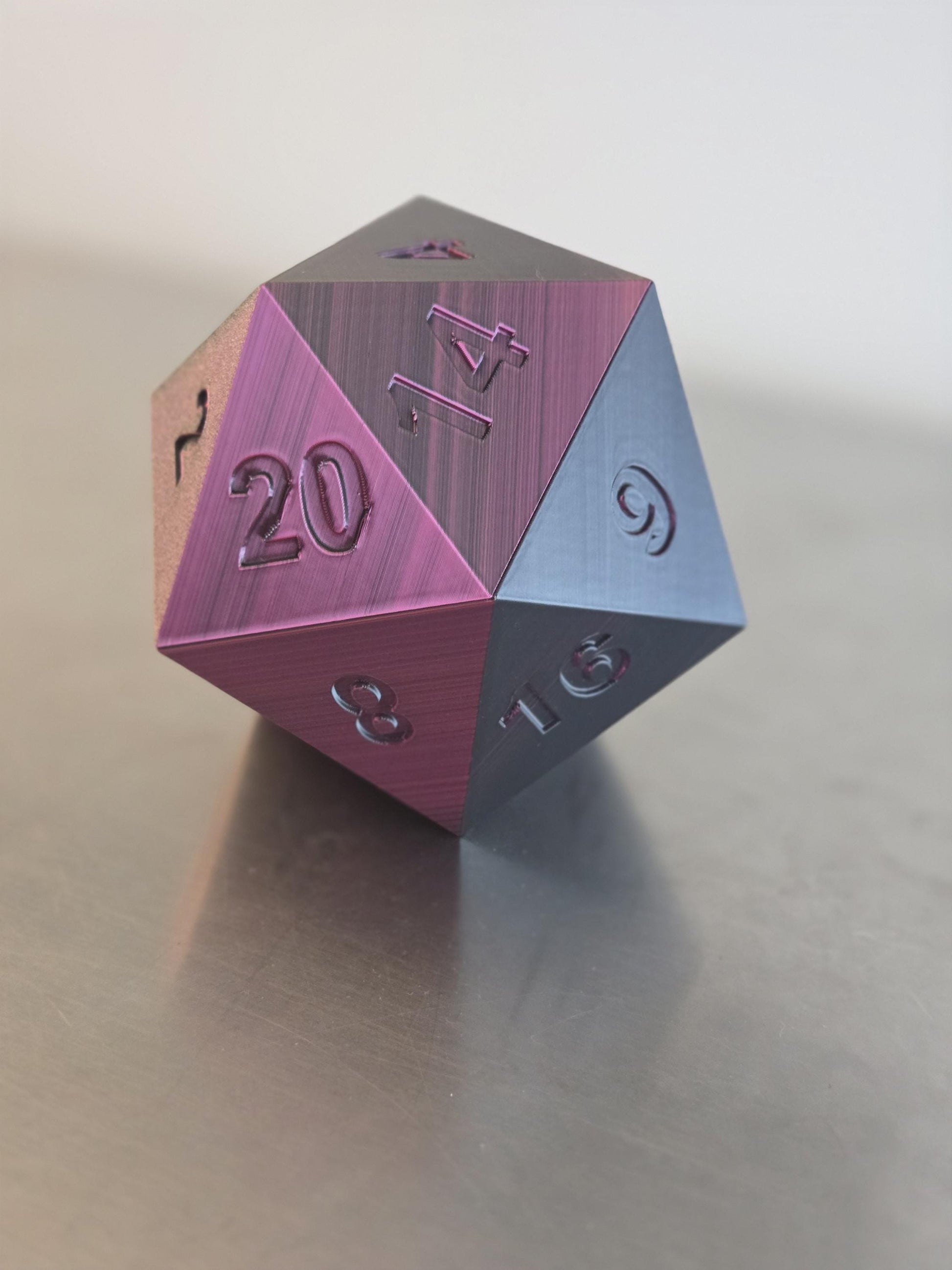 Large D20 Dice Storage Vault – PLA 3D Printed, 120mm RPG Gaming Box